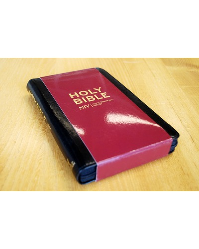 Holy bible - NIV leder gouddruk buitenkant etui