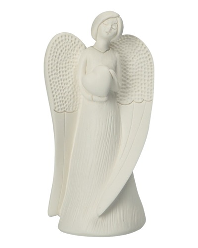 Bel-Art - Engel met hart imitatie porselein 13 cm
