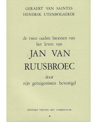 Jan van Ruusbroec - Abdij Bethlehem