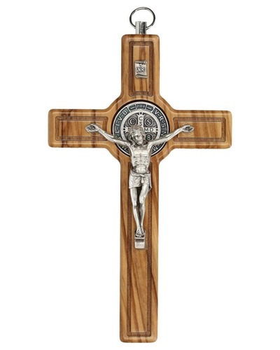 Bel-Art - Holy Benedict cross olive wood 14x8 cm