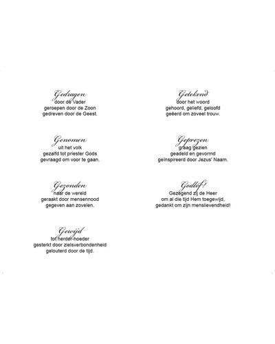 Kaart UM - DYR18/103 Priesterjubileum