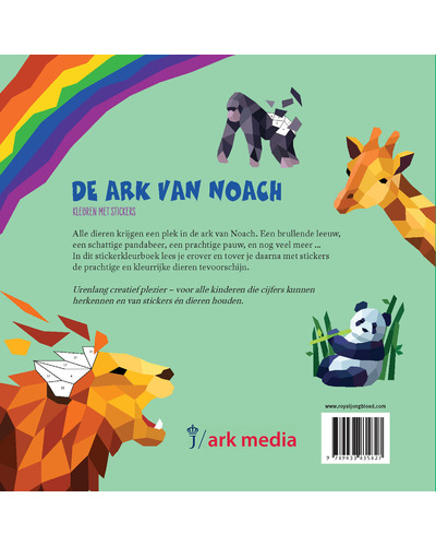 De ark van Noach - kleuren met stickers