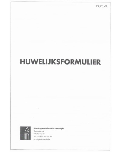 Huwelijksformulier (document 7)