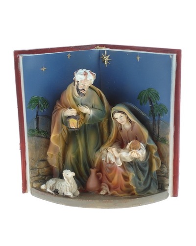 Bel-Art - Beeld Kerstmis in boek 13x12cm