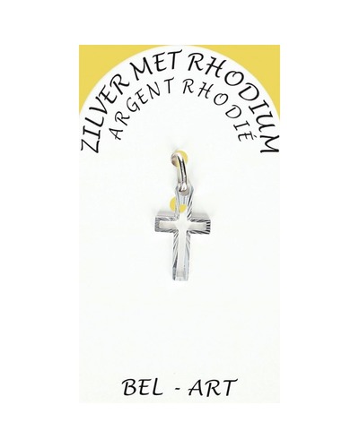 Bel-Art - Kruisje zilver + rhodium