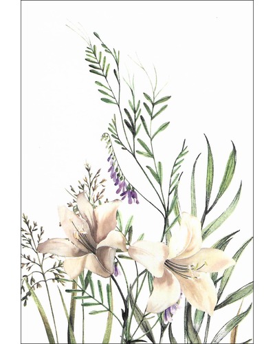 Kaart Klimop - Witte bloemen
