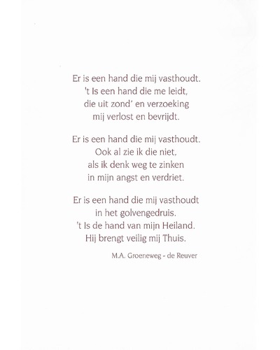 Kaart BL - 4723 Een hand die mij