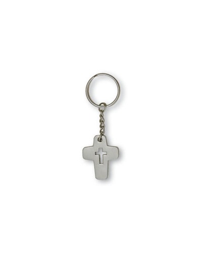 Butzon - 2-51909 Keychain cross 3.3 x 2.5 cm