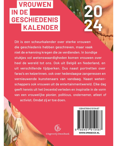 Kalender Vrouwen in de Geschiedenis 2024