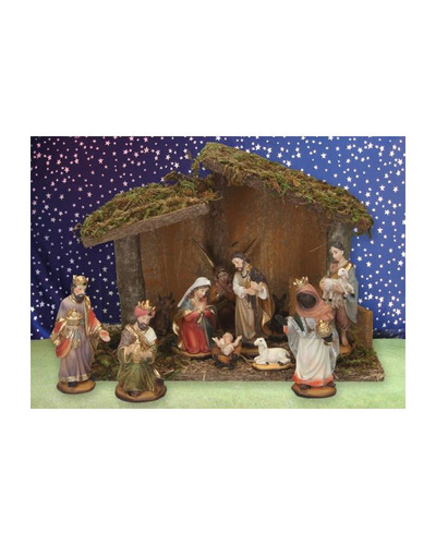 Bel-Art - Kerststal + 11 figuren 12 cm