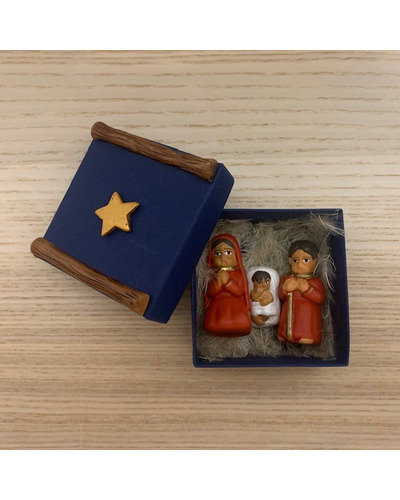La Com - EL467 Crèche dans boîte bleue