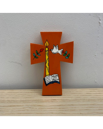 La Com - ES866E Kruis hout 12 x 8 cm oranje