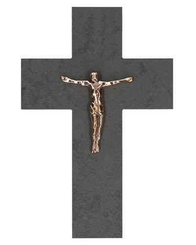 Butzon - 2-154278 Croix en ardoise avec corpus en