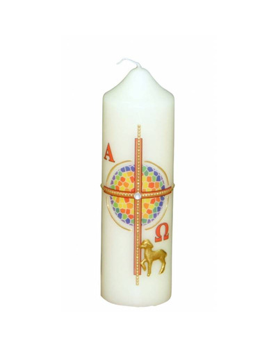 Bel-Art - Kaars Pasen met kruis en lam
