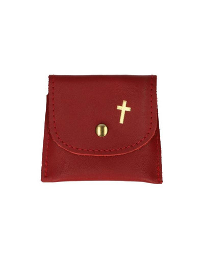 Bel-Art Rosary Leather case bordeaux
