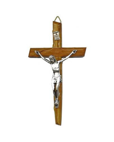 Bel-Art - Croix en bois d'olivier avec corpus 13 c