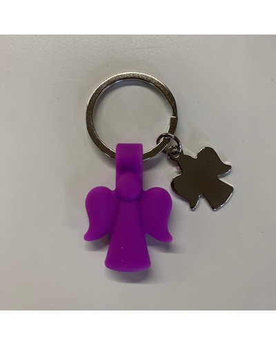 Bel-Art - Keychain angel rubber purple
