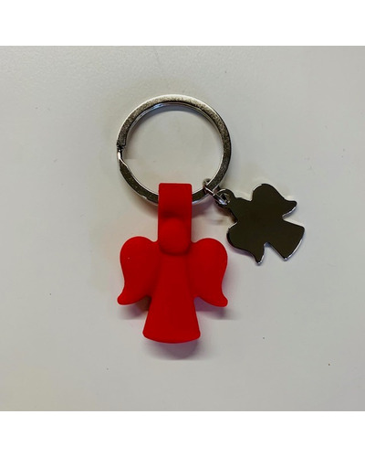 Bel-Art - Keychain angel rubber red