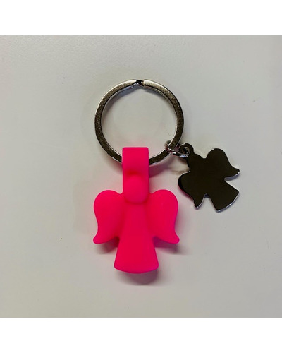 Bel-Art - Sleutelhanger Engel rubber roze