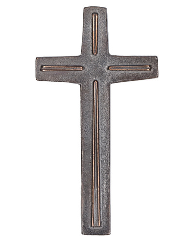Butzon - 2143825 Kruis brons 8,2x15cm - donker