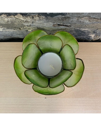 La Com - LN1 Tealight mother of pearl green