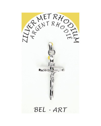 Bel-Art - Cross silver rhodium 25 x 18 mm