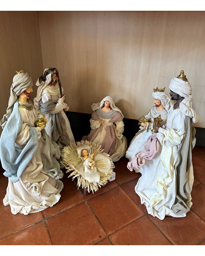 La Com - LR443 Groupe de Noël en tissu 6 figurines