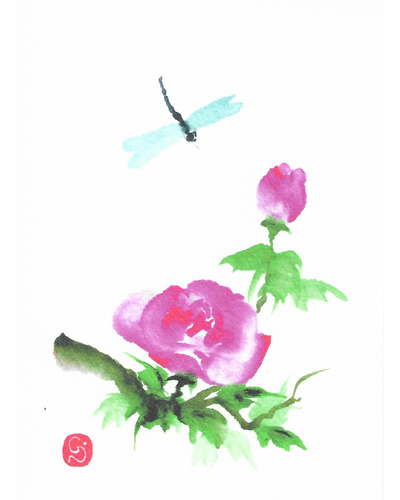 Card La Plume - NG039 - Pivoine