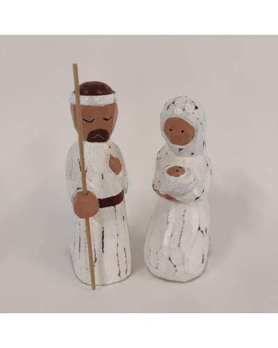 La Com - PK402 Crèche en bois peint