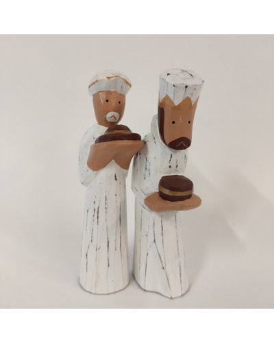 La Com - PK402 Crèche en bois peint