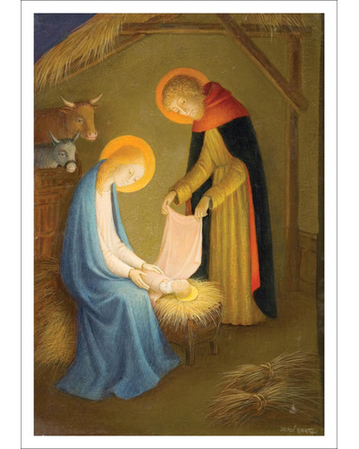 Kaart Bradi Barth - 03D Kerstmis (roze doek)