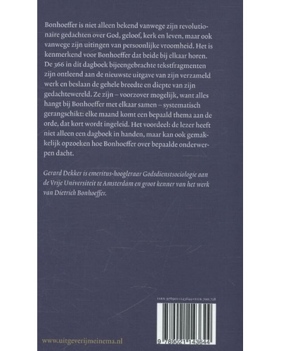 Dietrich Bonhoëffer - Een thematisch dagboek