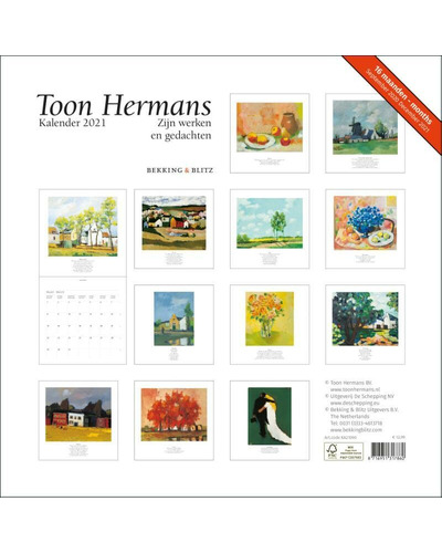 B&B - Maandkalender 2021 Toon Hermans