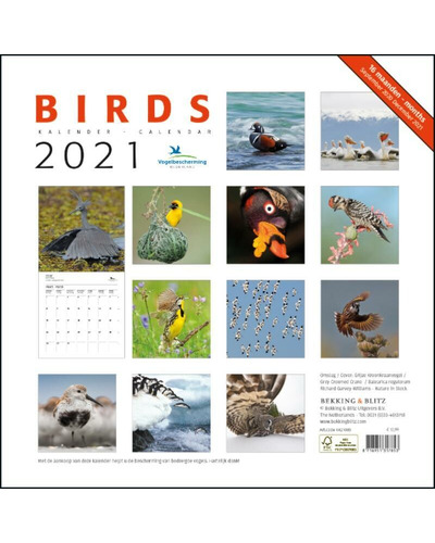 B&B - Maandkalender 2021 Birds