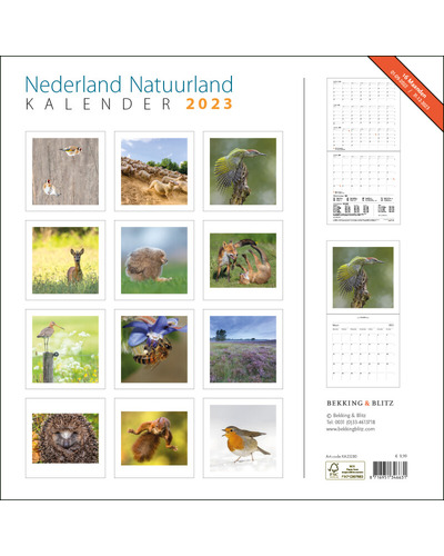 B&B - Maandkalender 2023 Nederland Natuurland