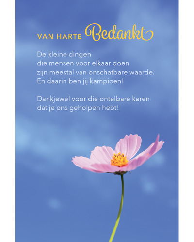 Kaart UM - DYW18/123 Van harte bedankt