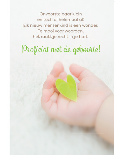 Kaart UM - DYW18/126 Proficiat geboorte