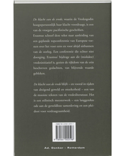 De klacht van de vrede