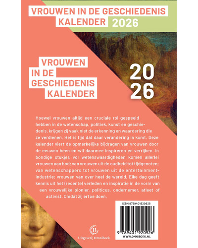 Vrouwen in de geschiedenis Kalender 2026