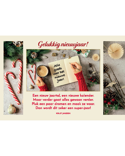 Kaart UM - DYN25/204 Gelukkig Nieuwjaar
