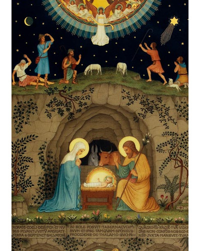 Kaart Beuron - 3150D Christus geboorte/stamboom