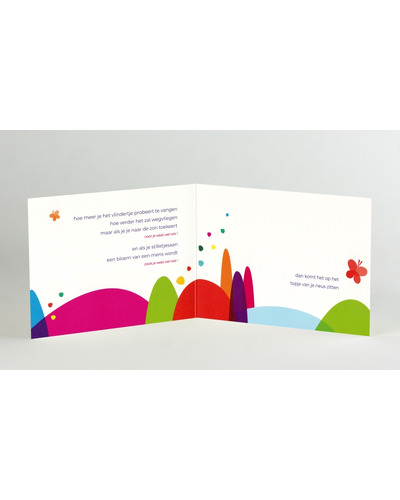 Kaart Symposion - Geluk is als een flieflodderig..