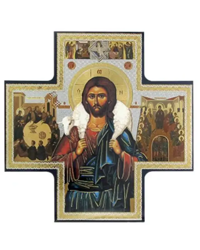 Bel-Art - Icon Cross good shepherd 15 x15 cm Bel-Art - Icon Cross good shepherd 15 x15 cm