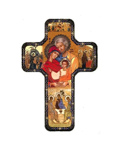 Bel-Art - Icône H. Famille en forme de croix 18x12