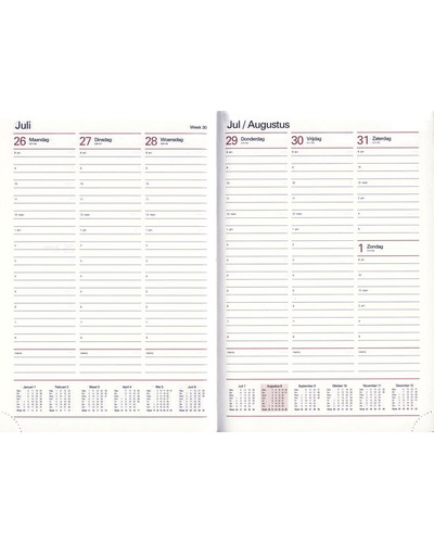 B&B - Combi agenda A5 week 2026-2027 B&B - Combi agenda A5 week 2026-2027