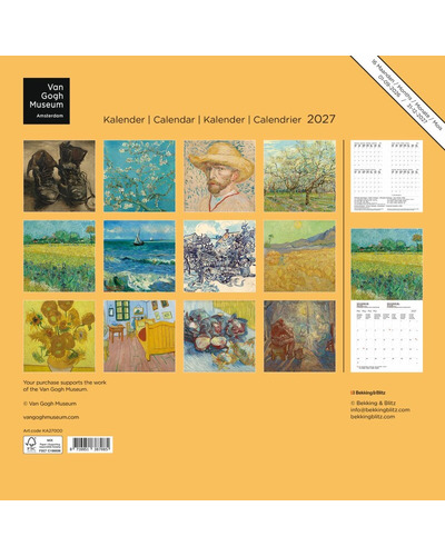 B&B - Maandkalender 2027 Van Gogh B&B - Maandkalender 2027 Van Gogh