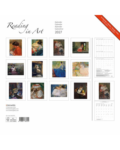 B&B - Maandkalender 2027 Reading in Art B&B - Maandkalender 2027 Reading in Art