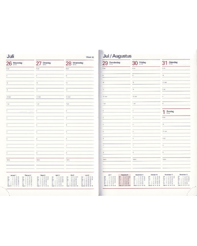 B&B - Combi agenda A5 week 2026-2027 B&B - Combi agenda A5 week 2026-2027
