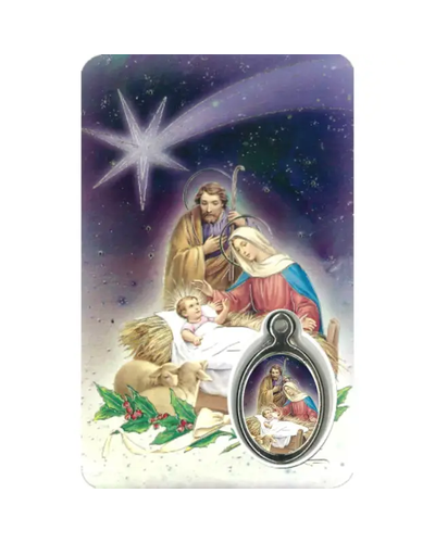 Bel-Art - Card medal/prayer Christmas 6 languages