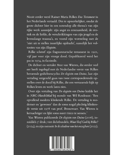 Rilke en zijn testament Rilke en zijn testament